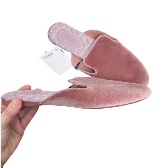 LC LAUREN CONRAD Adobe Rose Velvet Slide On Loafers, Size L 9 / 10 New with Tag - Picture 7 of 8